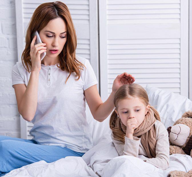 Mom and Daughter Sitting on Bed Before a Mold Inspection in Fort Myers, Tampa, Naples, Siesta Key, Sarasota, and Longboat Key