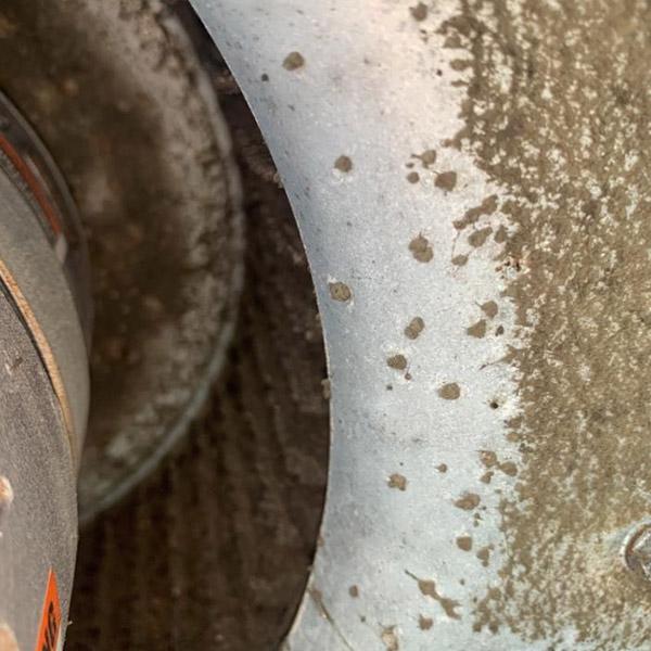 Closeup of Mold Inspection in Florida Home